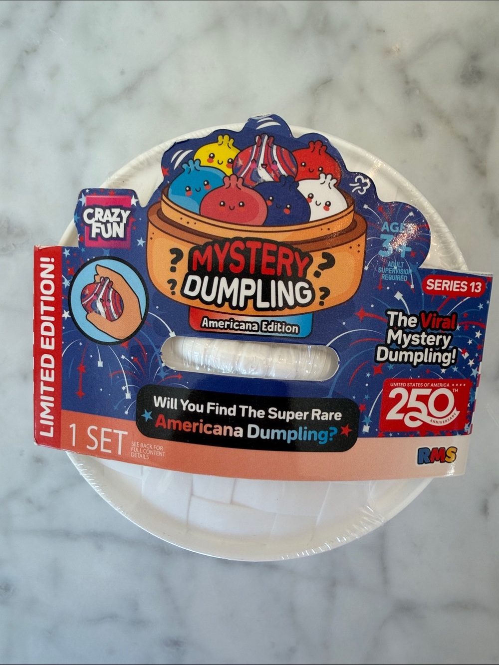 RMS LIMITED EDITION MYSTERY Dumpling Americana Edition Kids Surprise Toy - Picture 1 of 5